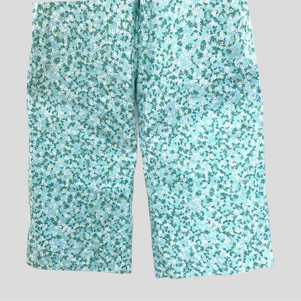 ZARA‎ Women's Wide Leg Jumpsuit Sz. M Ditsy Floral Wide Straps Pockets - Picture 6 of 8